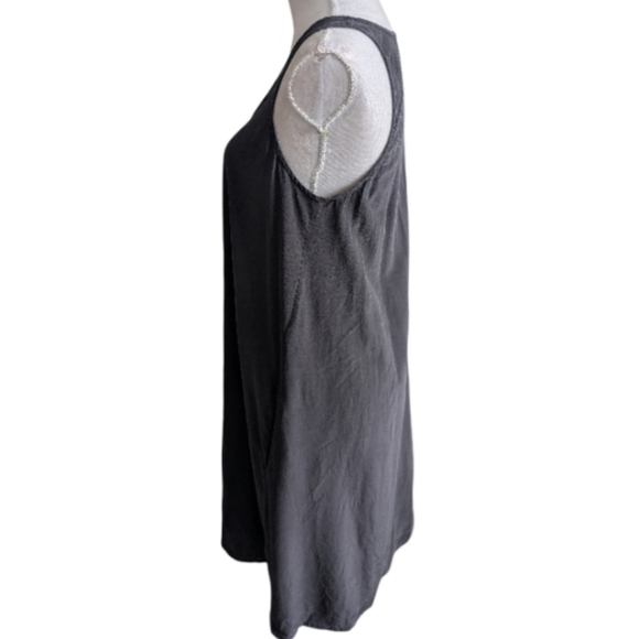 ❌Everlane 100% Silk The Tank Dress with Pockets Charcoal Gray Size Small - Picture 9 of 14